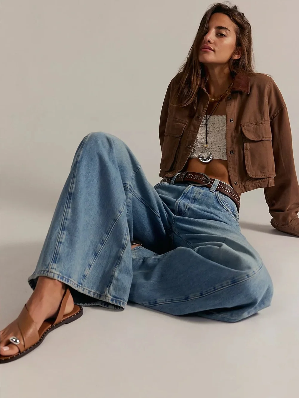 Free People Eden High Slouchy Flare Jeans